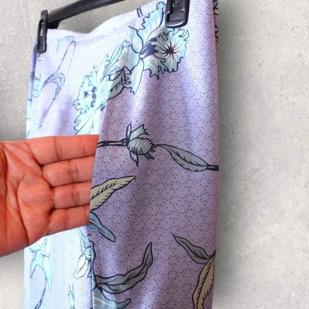 TOMMY BAHAMA 100% Silk Vintage Vines Pant in Lavender Size 14